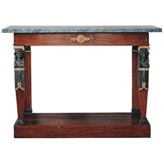 Marble Top Console Tables 1643 For On 1stdibs 19th Century Gustavian Mahogany Console Table