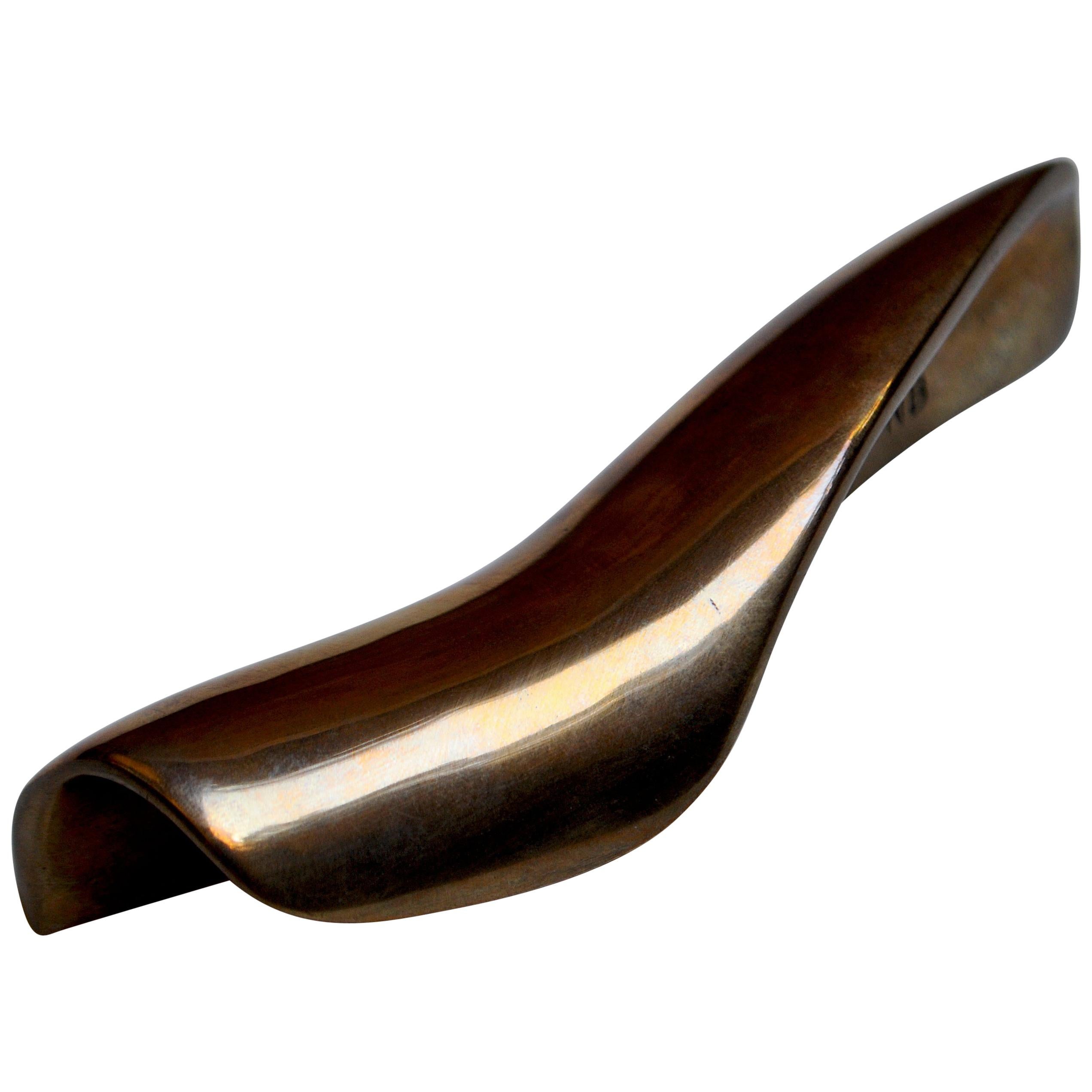 Contemporary Sculptural Bronze Handle, Dae, Cast in French Sand Molds For Sale