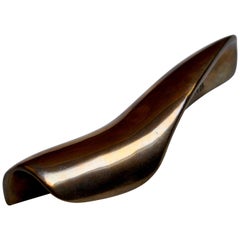 Contemporary Sculptural Bronze Handle, Dae, Cast in French Sand Molds