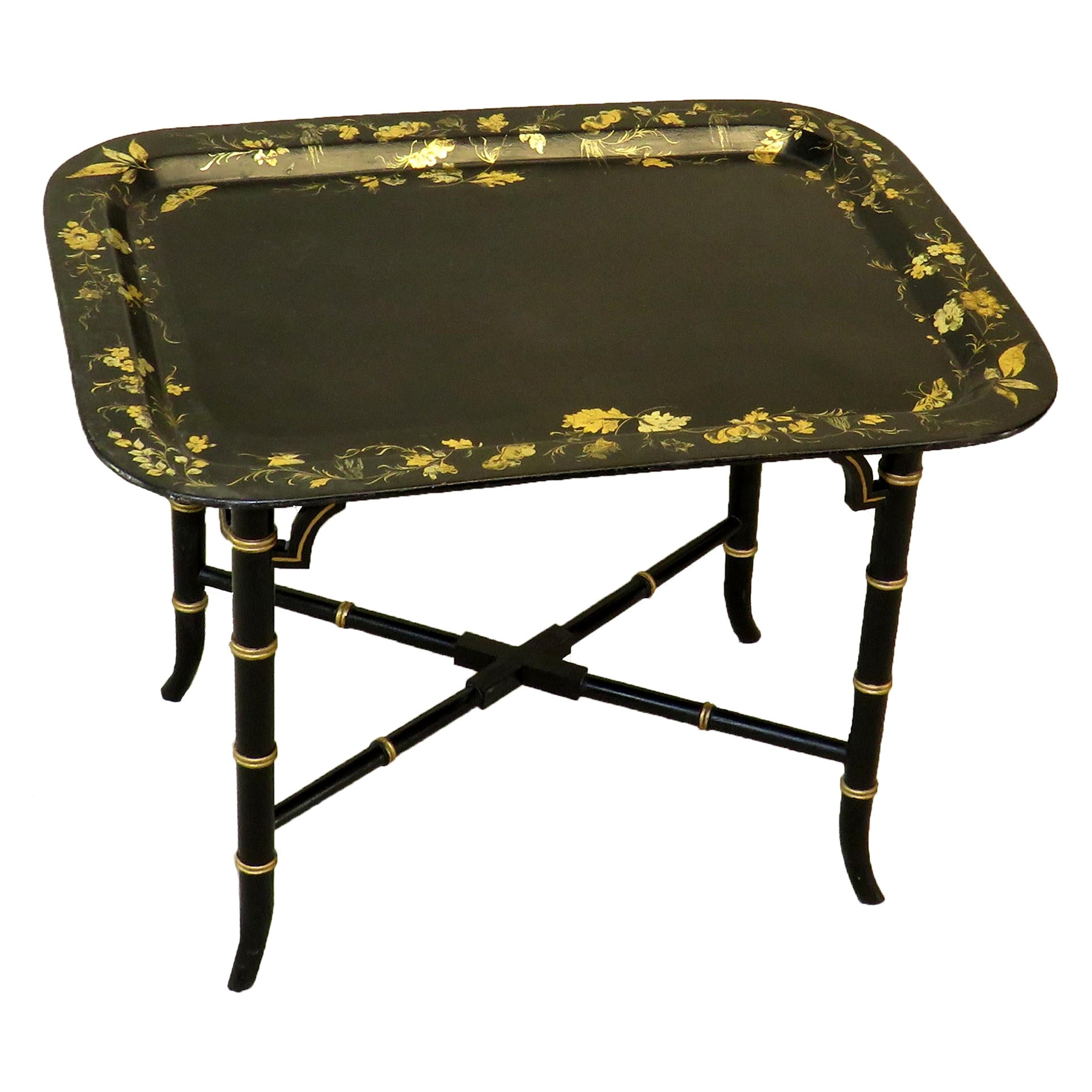 Regency Papier Mâché Tray Top Coffee Table For Sale at 1stDibs