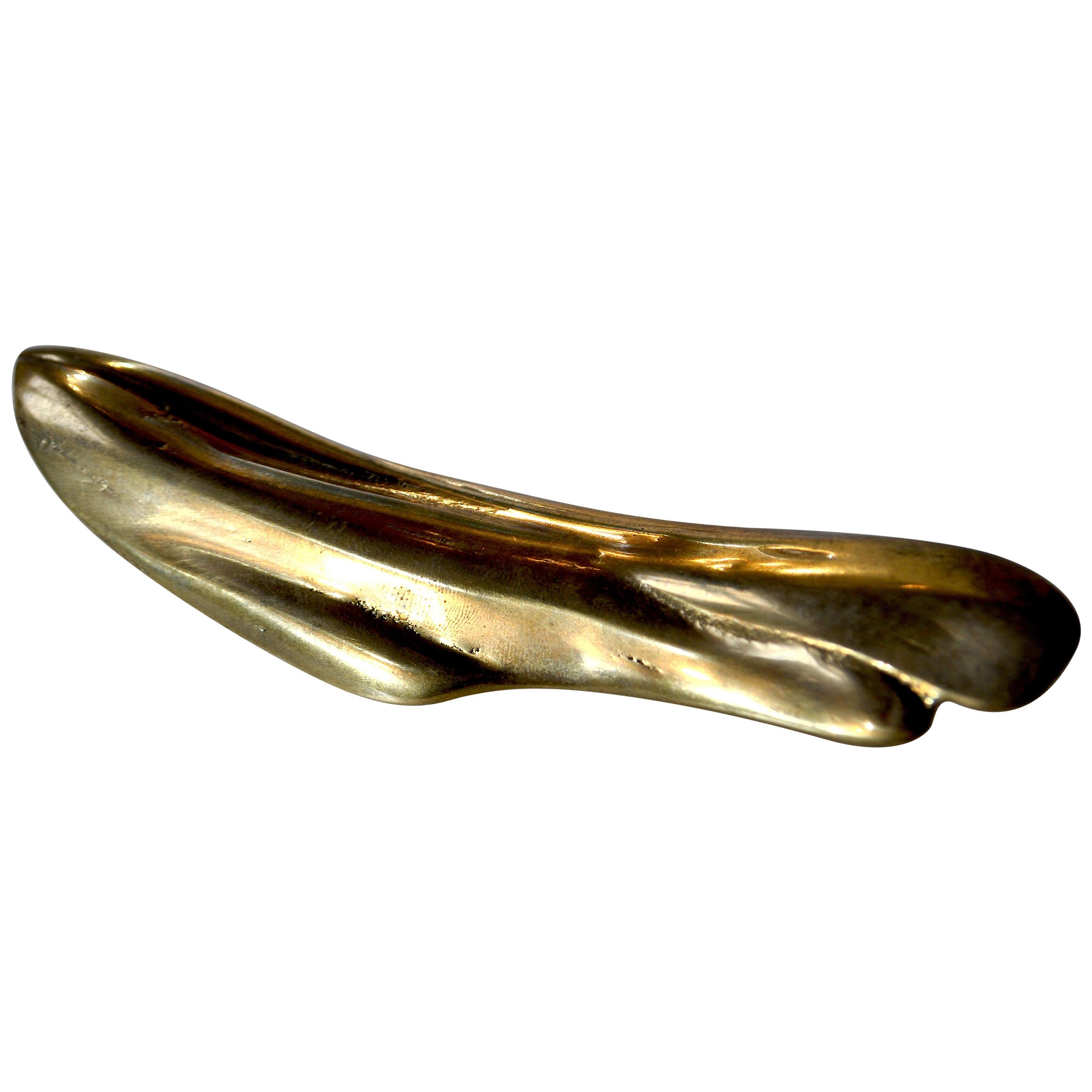 Contemporary Sculptural Bronze Handle 'Hidari' Cast in French Sand Molds For Sale