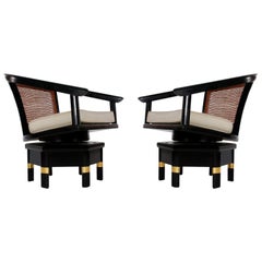 Hollywood Regency Swivel Chairs