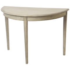Pair of Gustavian Demi-Lune Tables