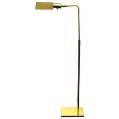 Koch & Lowy Mid-Century Modern Brass Pharmacy Floor Lamp