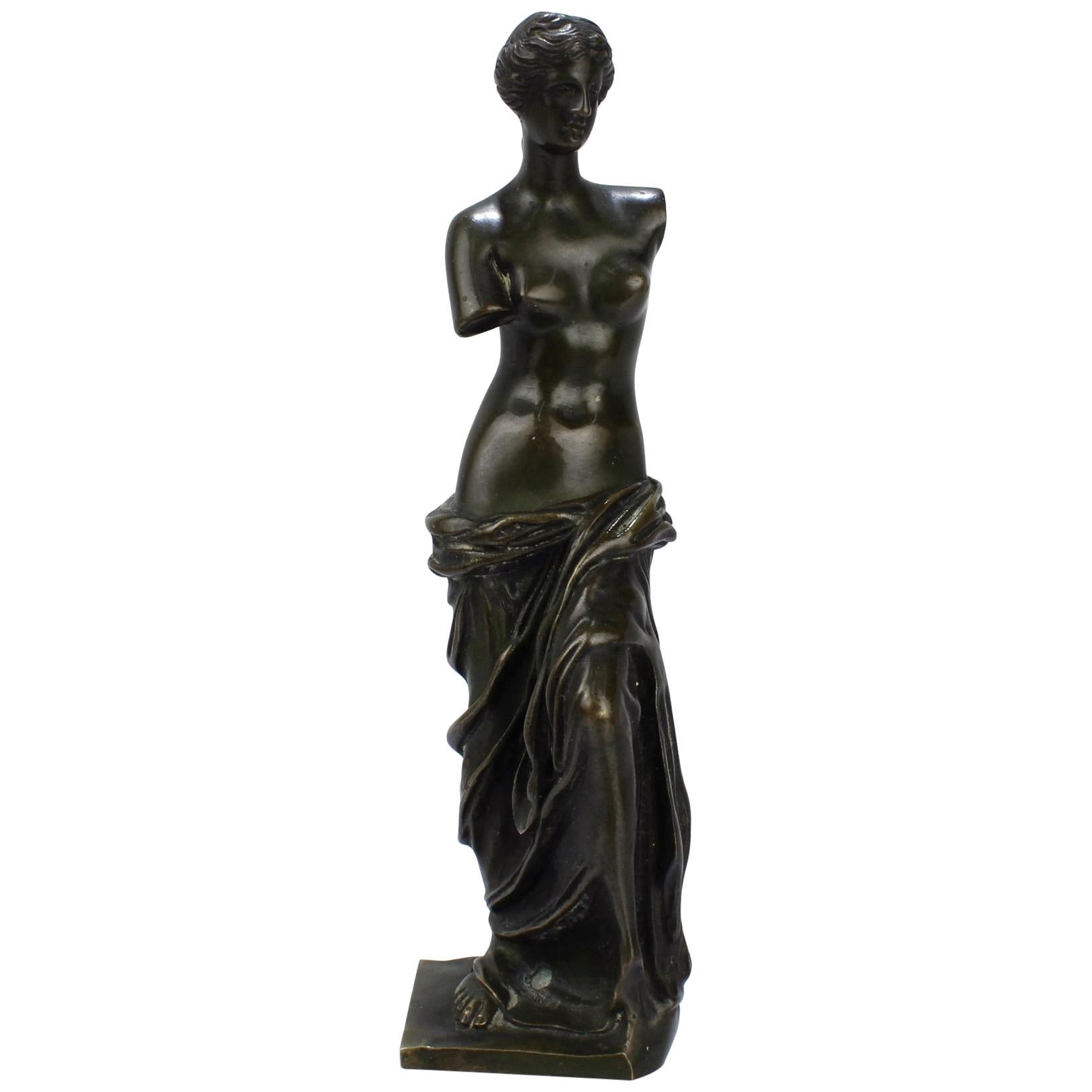 Cabinet Size Bronze Sculpture of Venus de Milo after Ron Liod Sauvage For Sale