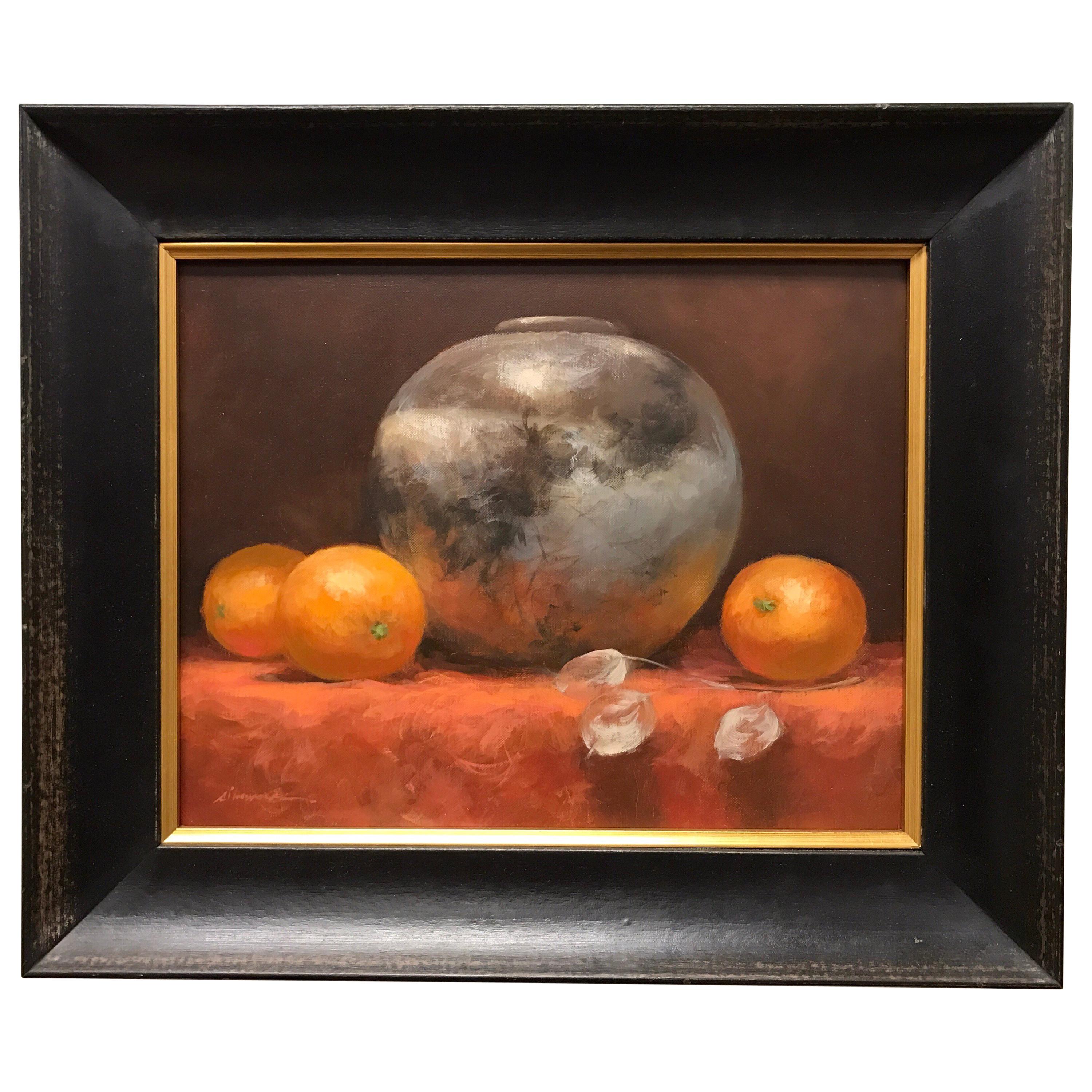 Three Oranges Still Life Oil Painting by Katherine Simmons