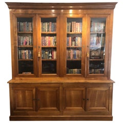 Antique 19th Century Louis Philippe French Provincial “Bibliotheque” Bookcase