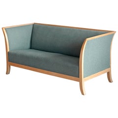Frits Henningsen Style Two-Seat Sofa in Oak by Søren Willadsen, Denmark, 1940s