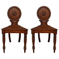 Pair of William IV Hall Chairs