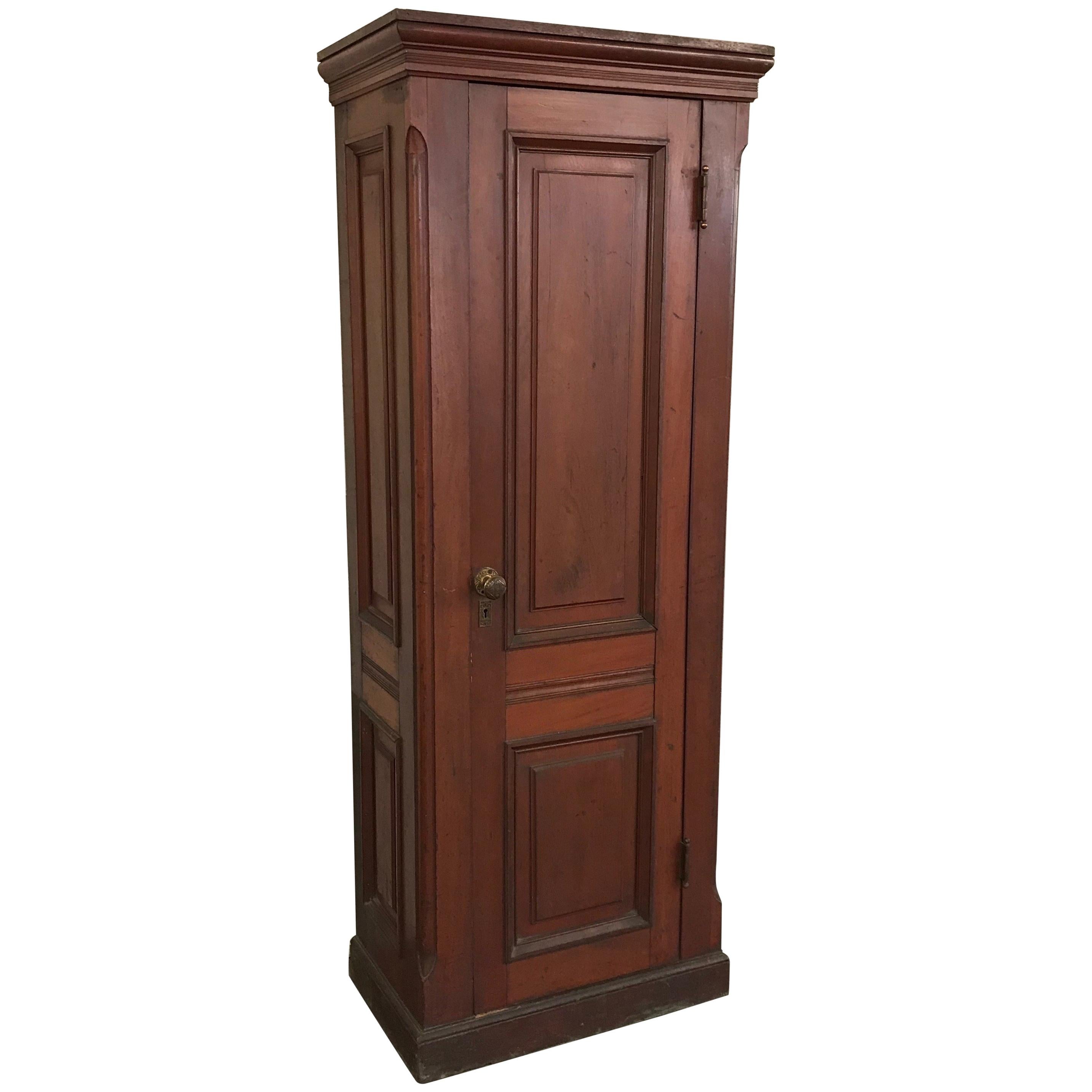 Eastlake Carved Mahogany Armoire Cabinet
