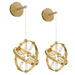 Pair of Globo Wall Lights