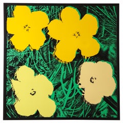 Sunday B. Morning Flowers Stamped Numbered Yellow After Warhol