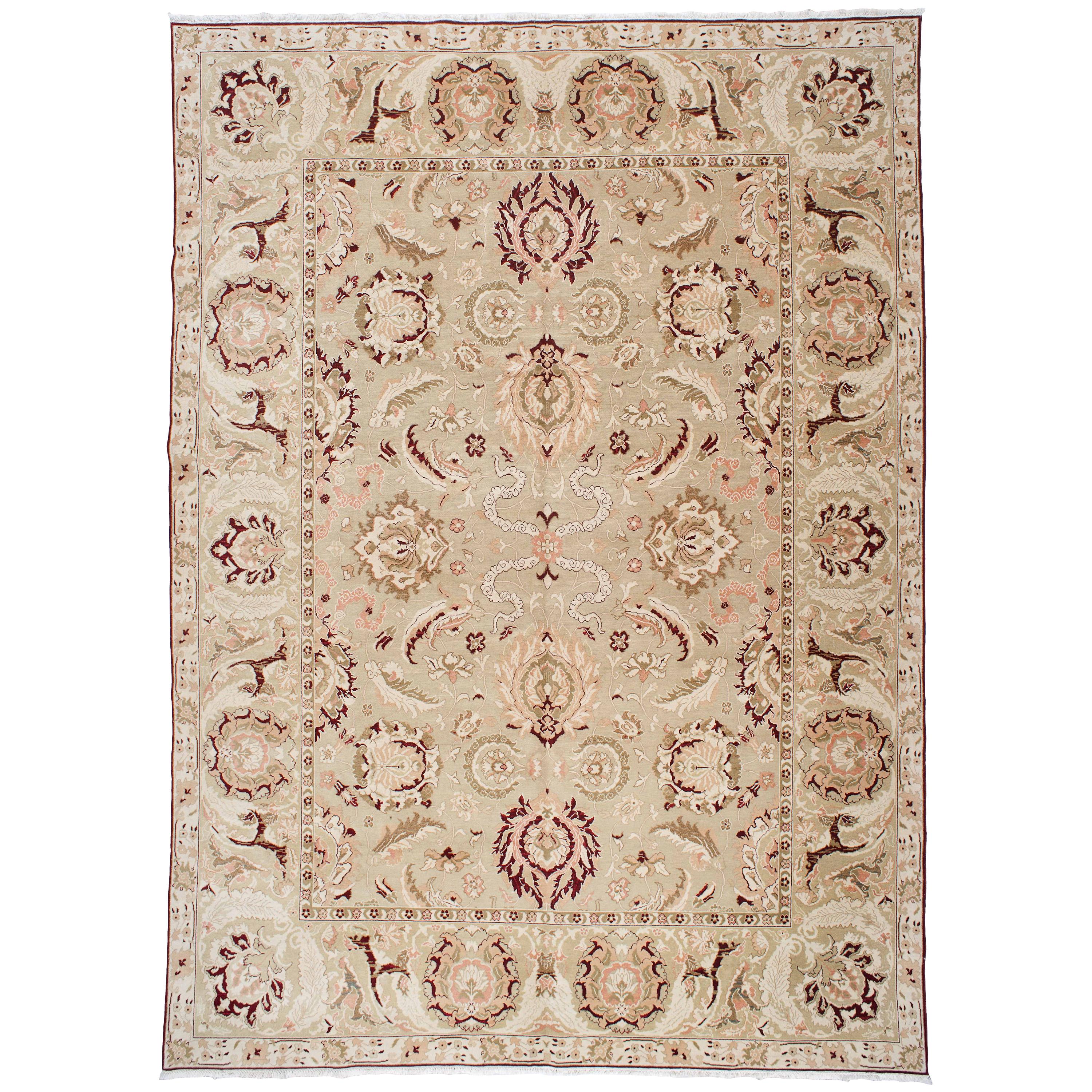 Floral Agra Style Egyptian Rug For Sale