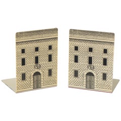 Piero Fornasetti Bookends “Architettura”, Italy, circa 1960