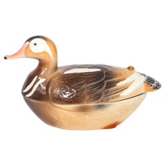 Stoneware Pate Dish and Cover Modelled as a Duck, France circa 1970