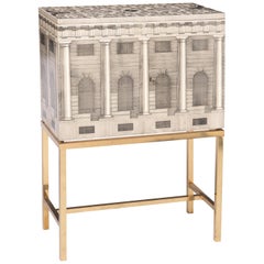 Piero Fornasetti “Architecttura" Cabinet on Stand, Italy, circa 1960