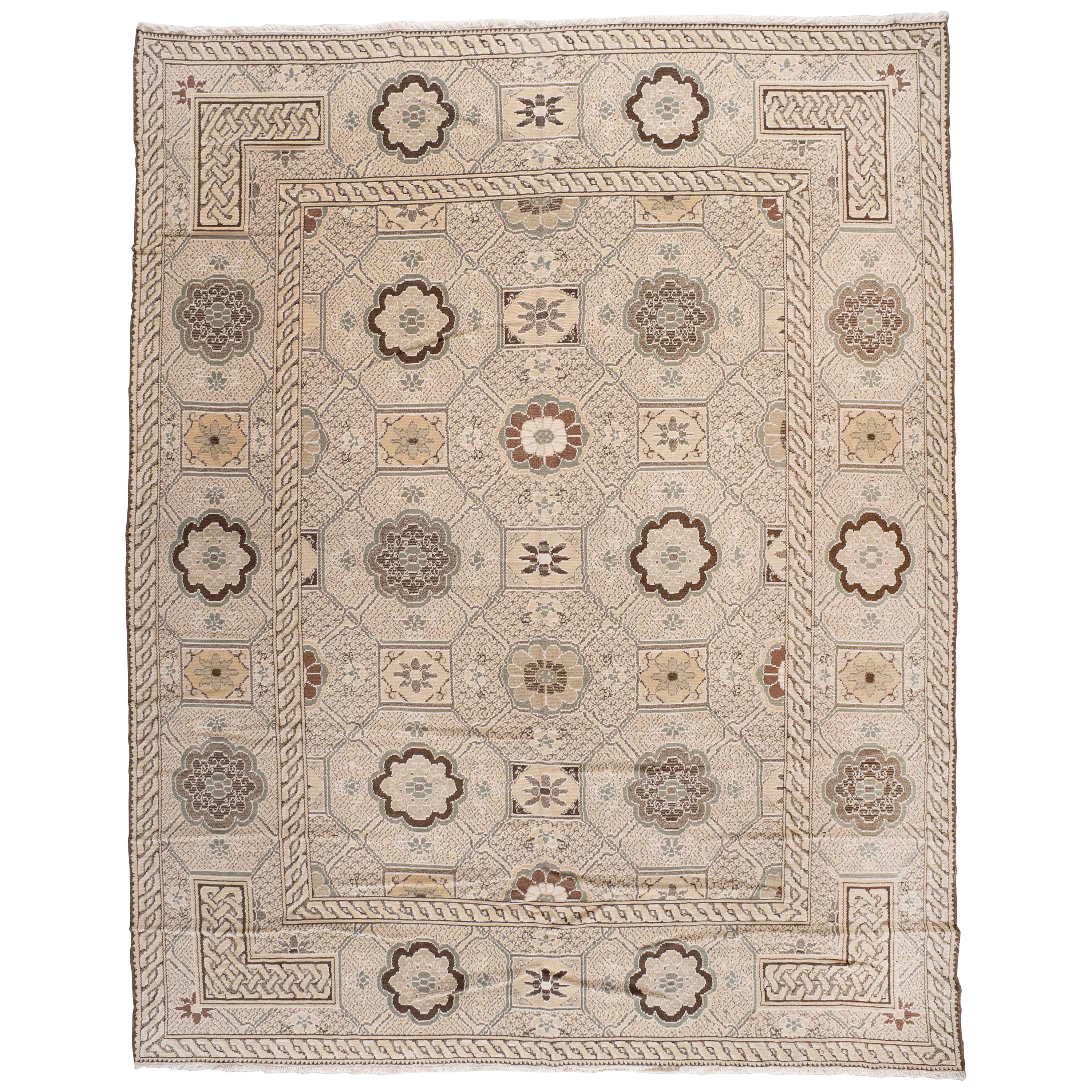 Floral Medallions Beige Rug