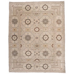 Florale Medaillons Beige Teppich