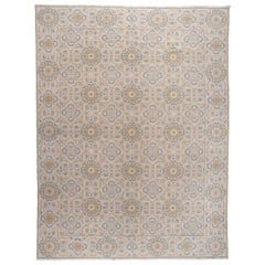 Blue and Gold Pattern Rug