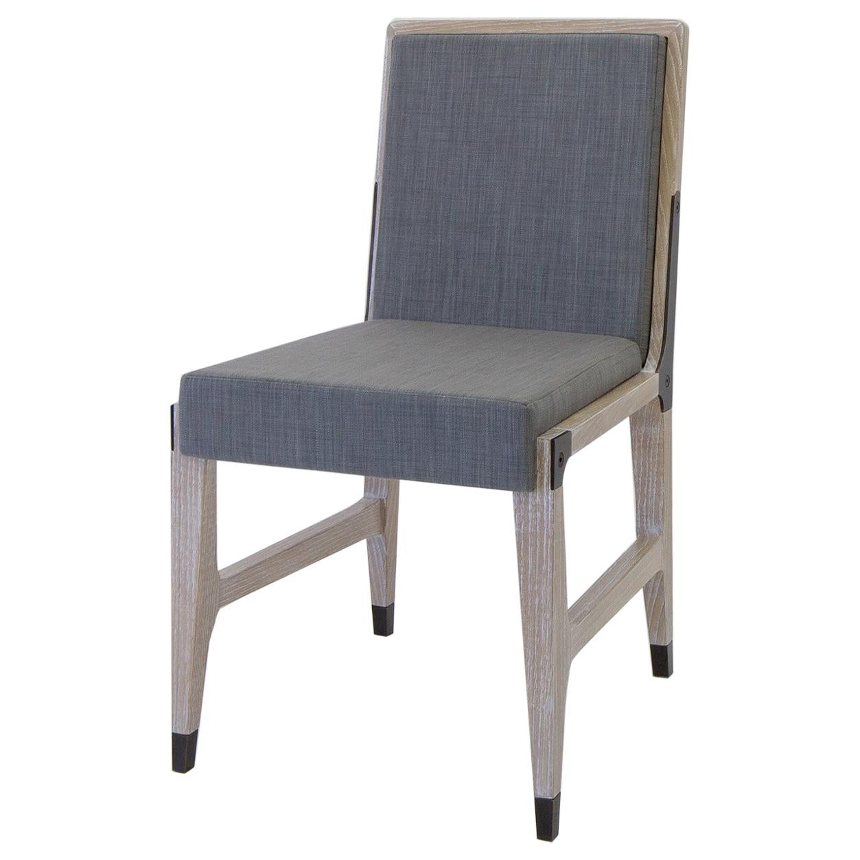 Constantine Armless Dining Chair with Upholstered Back and Seat, by Mark Zeff