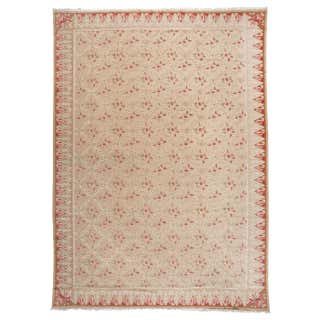 Axminster Pink Roses Area Rug For Sale at 1stDibs