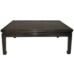 Fine Square Black Lacquer Low Table