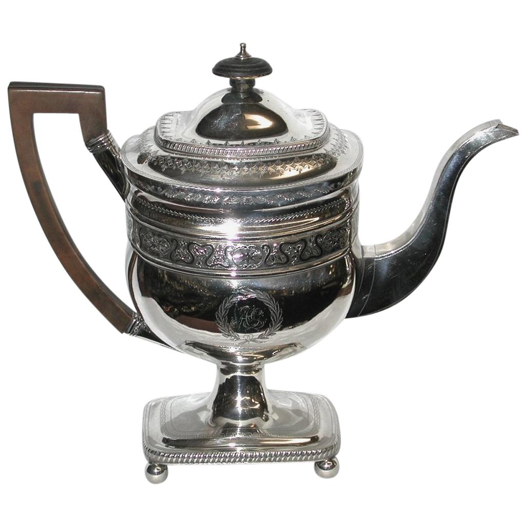 George 111 Silver Coffee Pot, by Peter and William Bateman, 1807