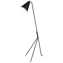 Vintage Svend Aage Holm Sorensen “Grasshopper” Floor Lamp, 1950s Denmark