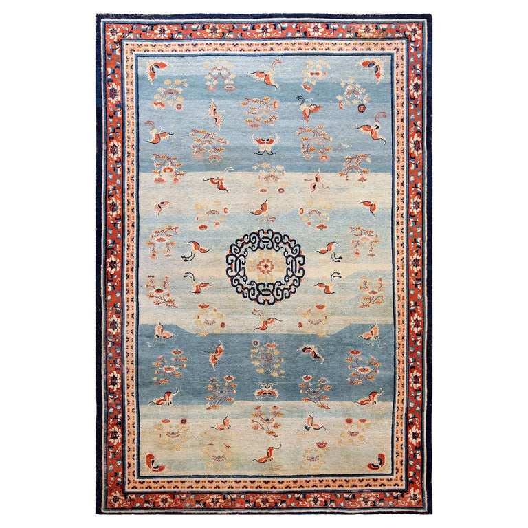 18th Century Kansu Carpet from China 1