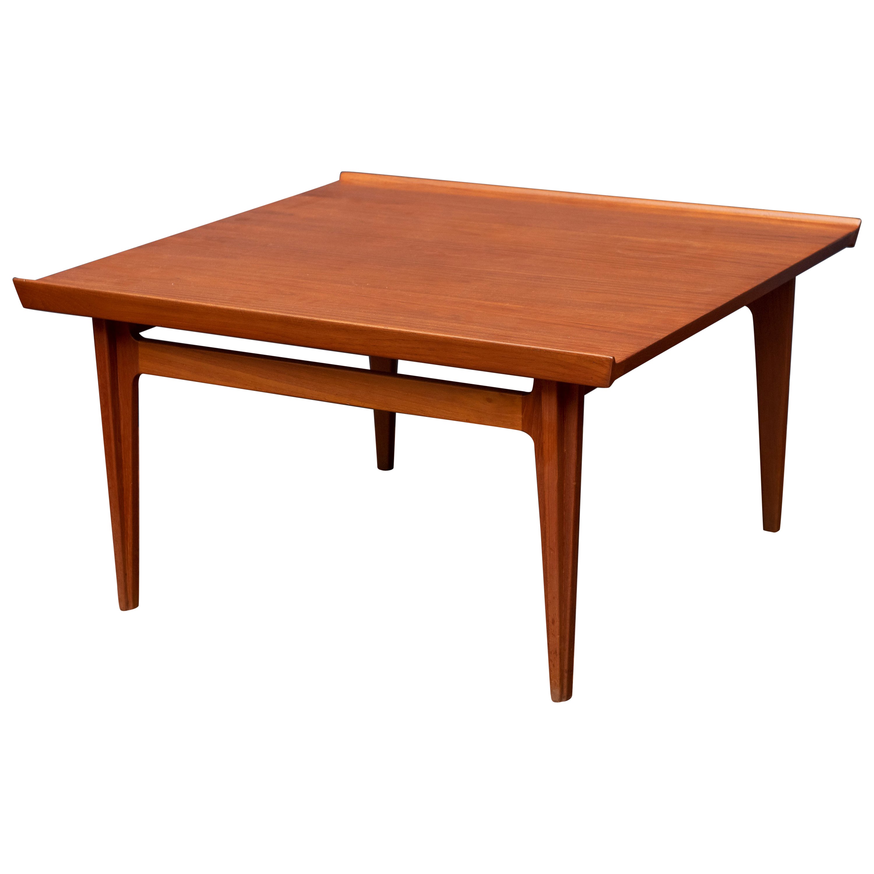 Finn Juhl Table Bench Teak, Brass For Sale at 1stDibs