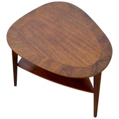 Holger Georg Jensen Three-Legged Walnut End Table by Kubus