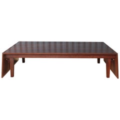 Solid Walnut Convertible Table, 1970s, USA