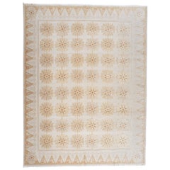 Gold Tone Floral Rug