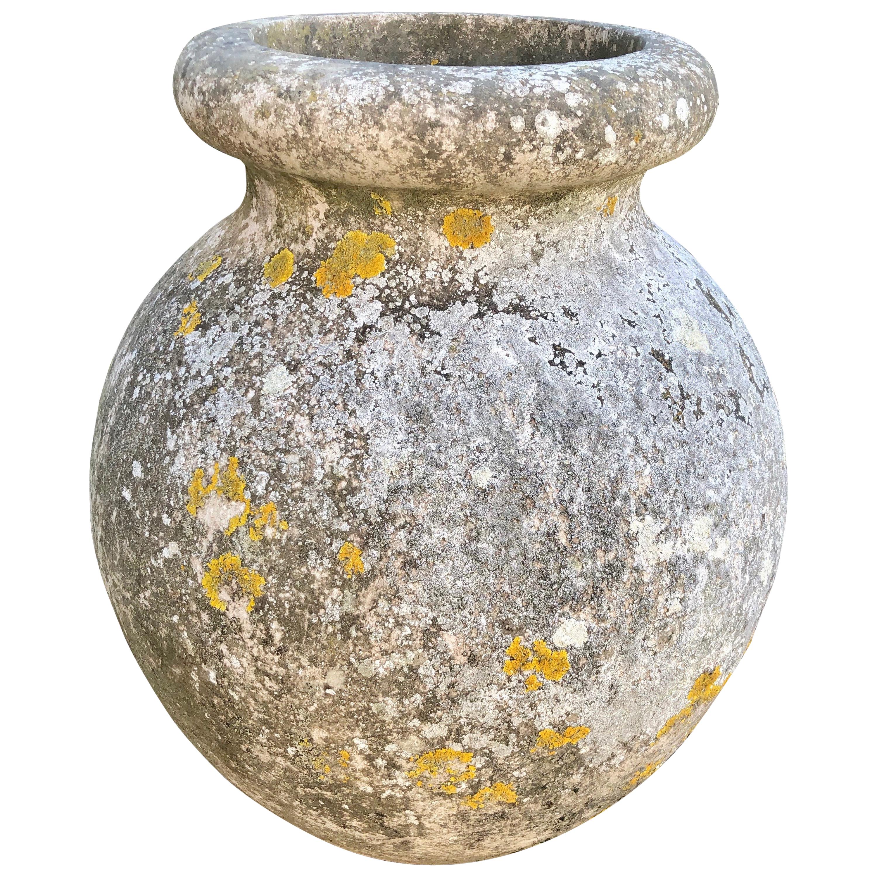 Large, Flared Round Pot with Superb Patina