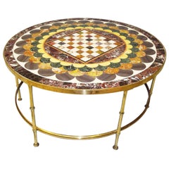Antique Impressive Large 19th Century Specimen Marble Coffee Table