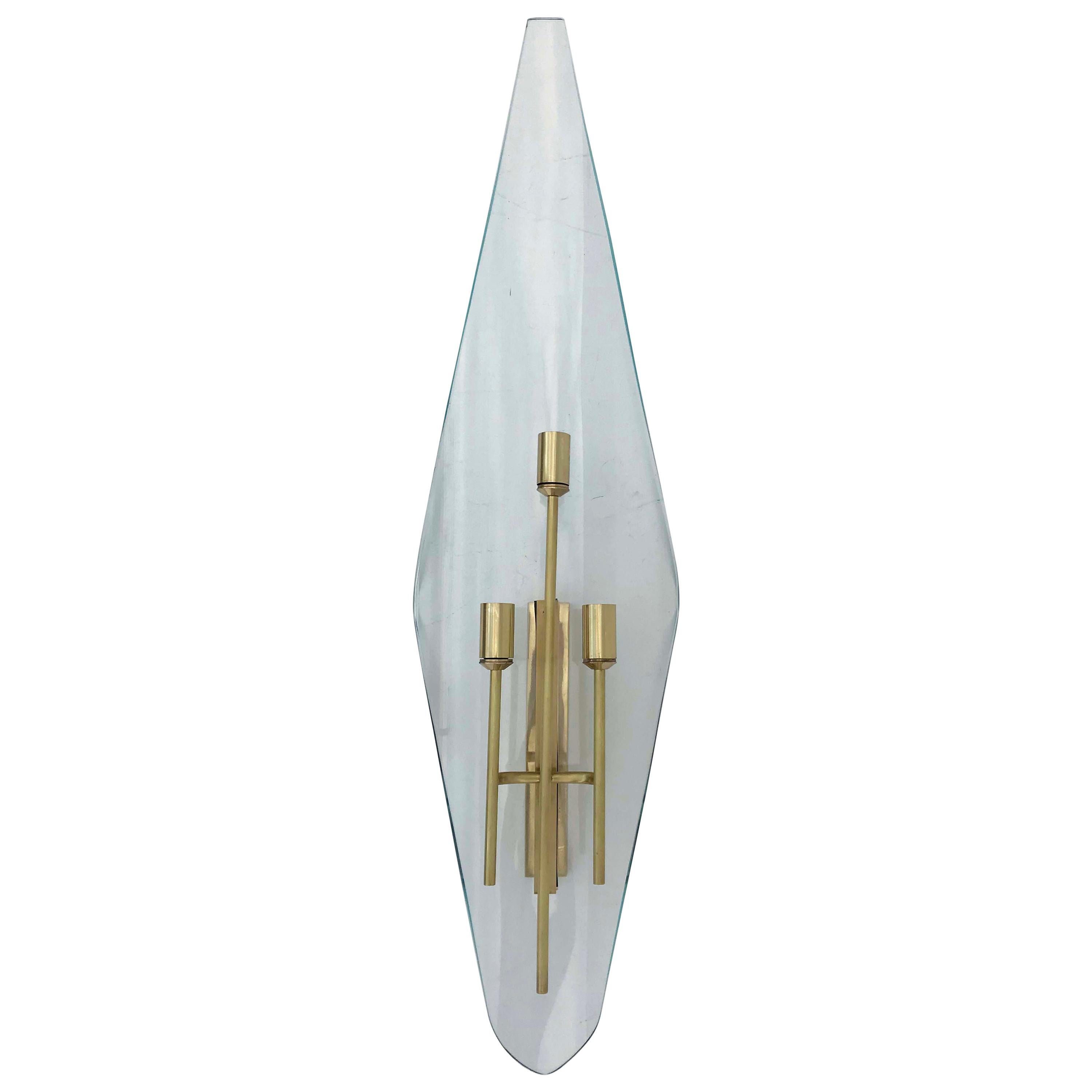 Max Ingrand Style Glass Sconce