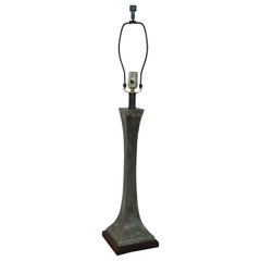 Verdigris Patinated Bronze Table Lamp by S. R. James for Hansen