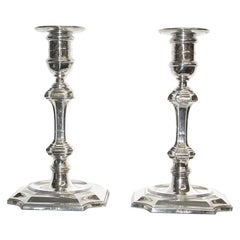 Used Pair of Edwardian Candlesticks by Parkes and Co of London, circa 1905