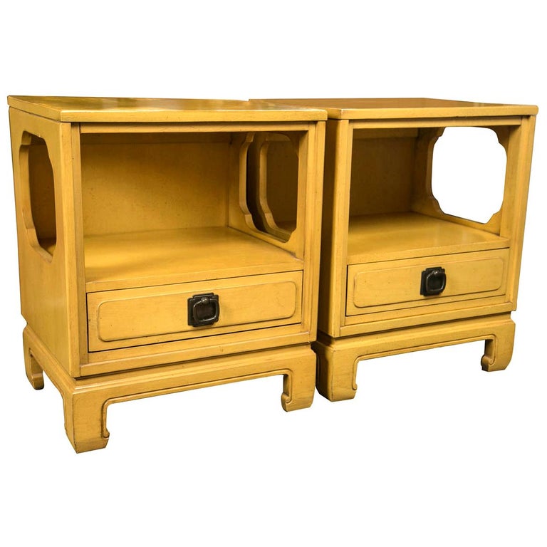 Pair Of Davis Cabinet Company Bed Side Tables For Sale At 1stdibs