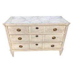 Antique Gustavian Style Chest of Drawers, Mid-19th Century