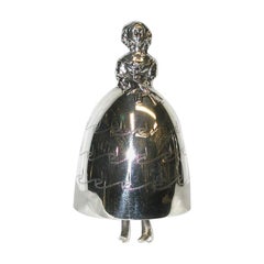 Silver Bell in the Shape of a Lady in a Crinoline Dress, 1923