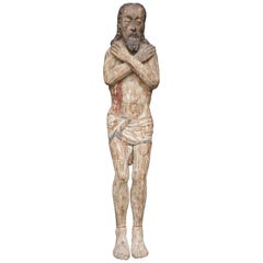 Barocke Barockfigur des gekreuzten Christus