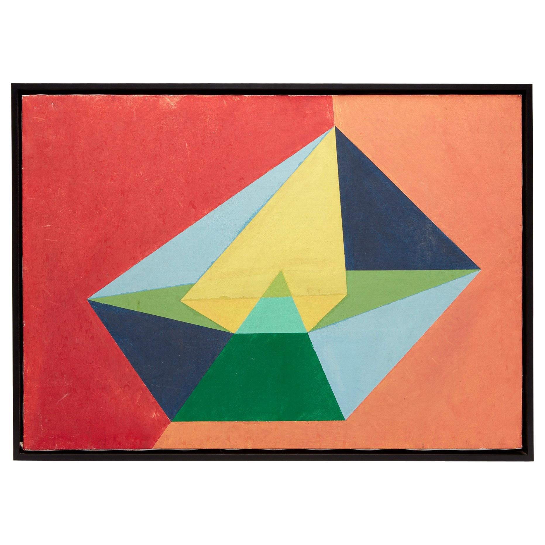 Multicolor Geometric Acrylic on Canvas