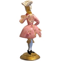 Mid-Century Modern Italian Murano Venetian Figure of a Victorian Gentleman