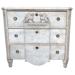 Antique Swedish Neoclassical Chest of Drawers, Mid-19th Century