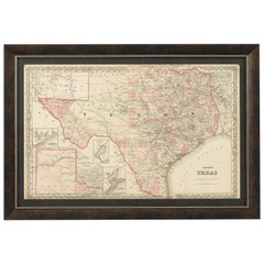 1873 Colton's Texas Hand-Colored Antique Map