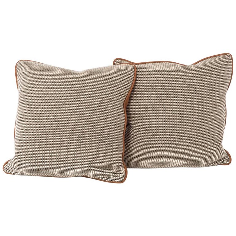 Down Filled Wool And Leather Throw Pillows For Sale At 1stdibs