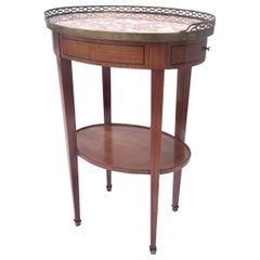 Marble Top French Directoire Style Side Table