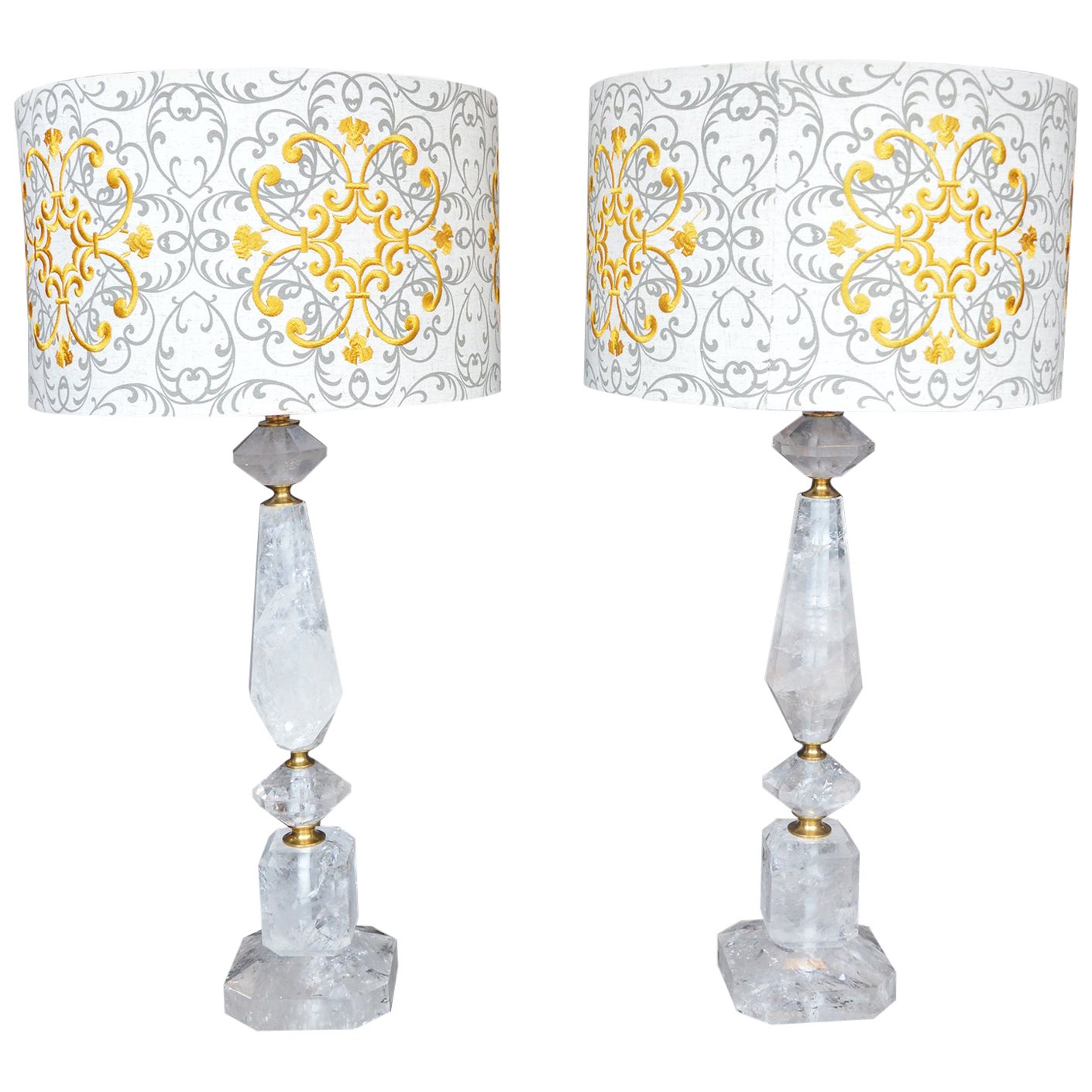 Original Pair of Black Lava Rock Lamps For Sale at 1stDibs