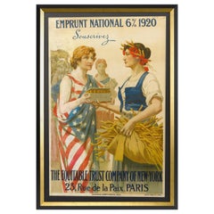Paris 6 % Emprunt National 1920 Affiche de G. Seignac, circa 1920